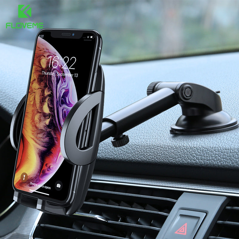 FLOVEME Car Phone Holder For iPhone XS MAX XR X Xiaomi 360 Rotate Dashboard Windshield Car Mount Mobile Holder For Phone Stand by eprolo