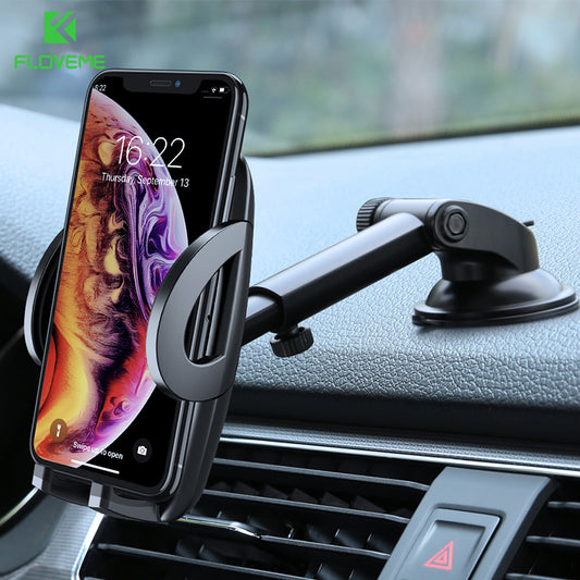 FLOVEME Car Phone Holder For iPhone XS MAX XR X Xiaomi 360 Rotate Dashboard Windshield Car Mount Mobile Holder For Phone Stand by eprolo