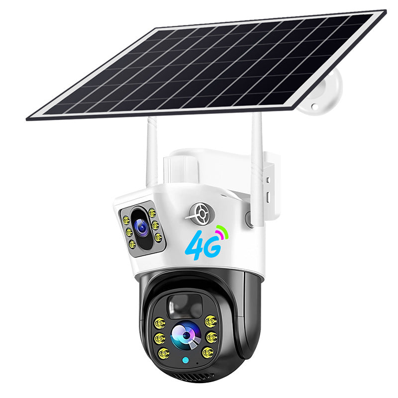 V380PRO 4G Solar Camera 4MP Dual Lens Home Security Camera With Solar Panel by eprolo