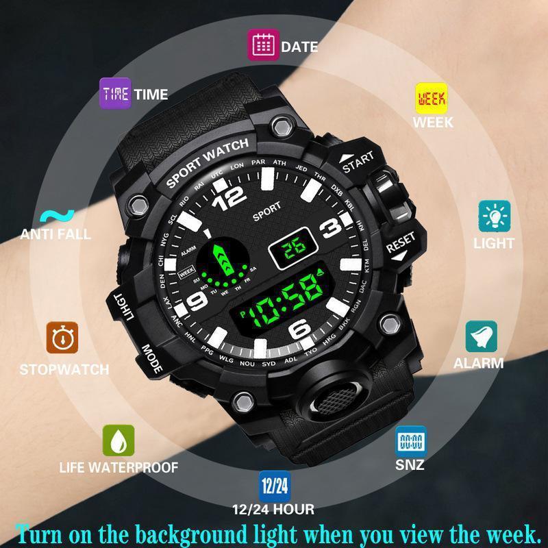 Multi functional outdoor men's electronic watch for male and female students running sports watch by eprolo