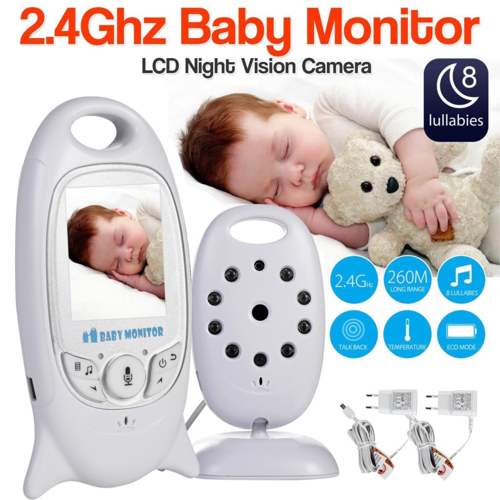 VB601 Baby Monitor 2 inch BeBe Baba Electronic Babysitter Radio Video Nanny Camera Night Vision Temperature Monitoring 8 Lullaby by eprolo