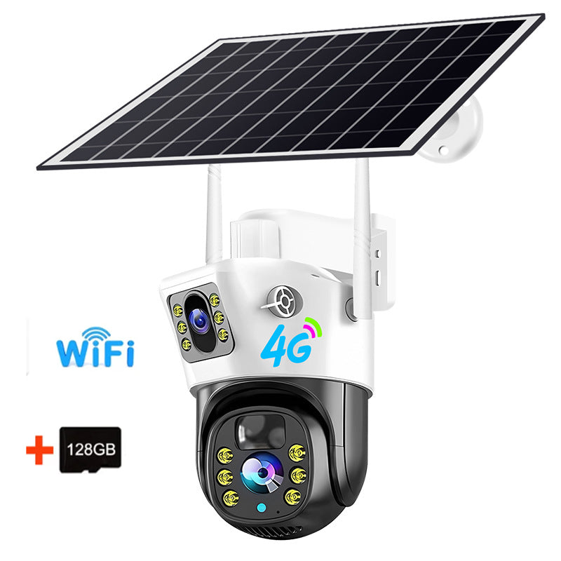 V380PRO 4G Solar Camera 4MP Dual Lens Home Security Camera With Solar Panel by eprolo