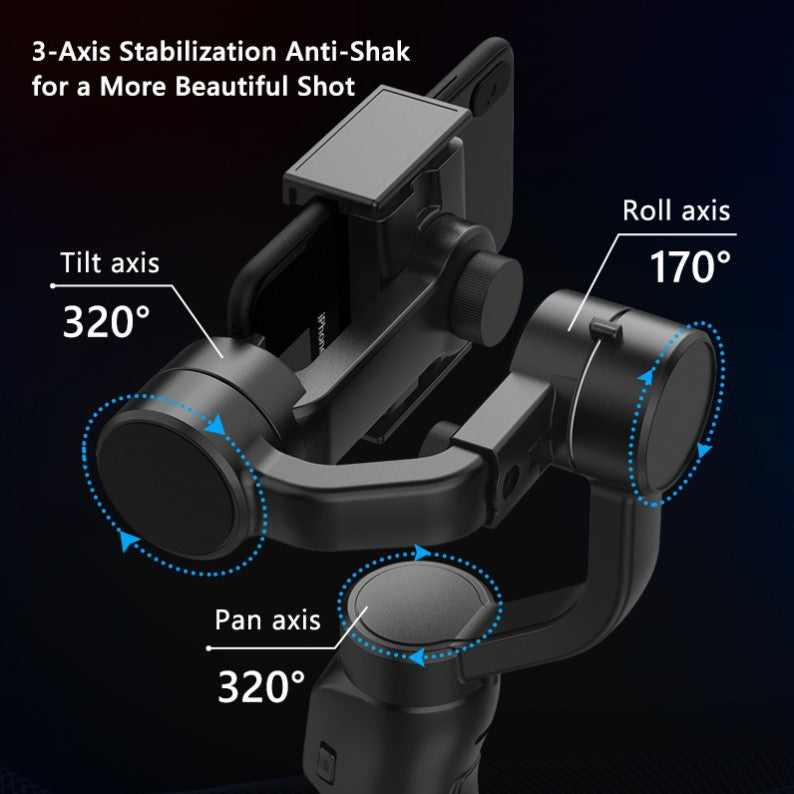 F8 mobile phone camera stabilizer handheld three-axis anti shake platform Tiktok live broadcast tripod short video camera stabilizer by eprolo