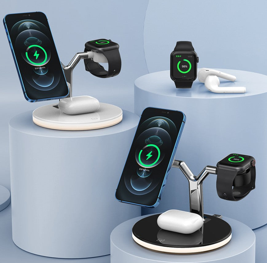 Magsafe desktop magnetic mobile phone holder charger three-in-one wireless charging watch headset by eprolo