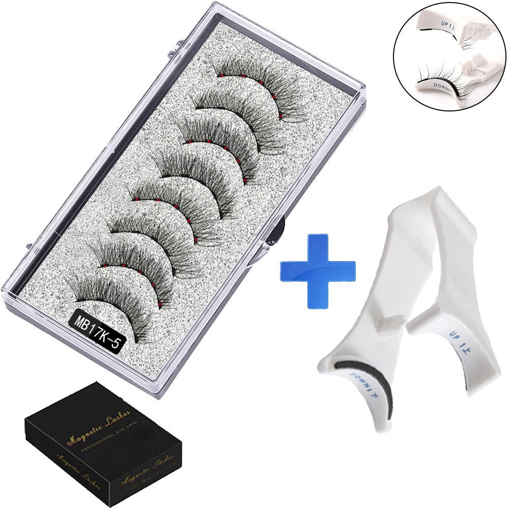 Five magnetic adhesive free magnetic eyelash clamp set for European and American thick magnetic eyelashes by eprolo