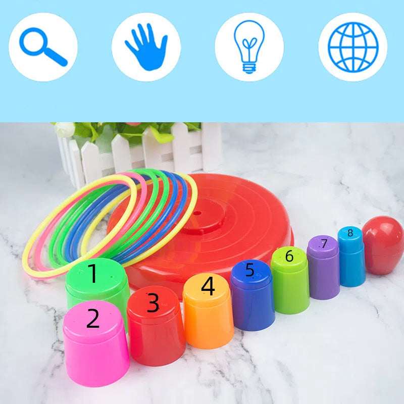 Creative Stacking Music Set Circle Toy Large Parent Child Throwing Ring Children's Stress Relieving Toy by eprolo