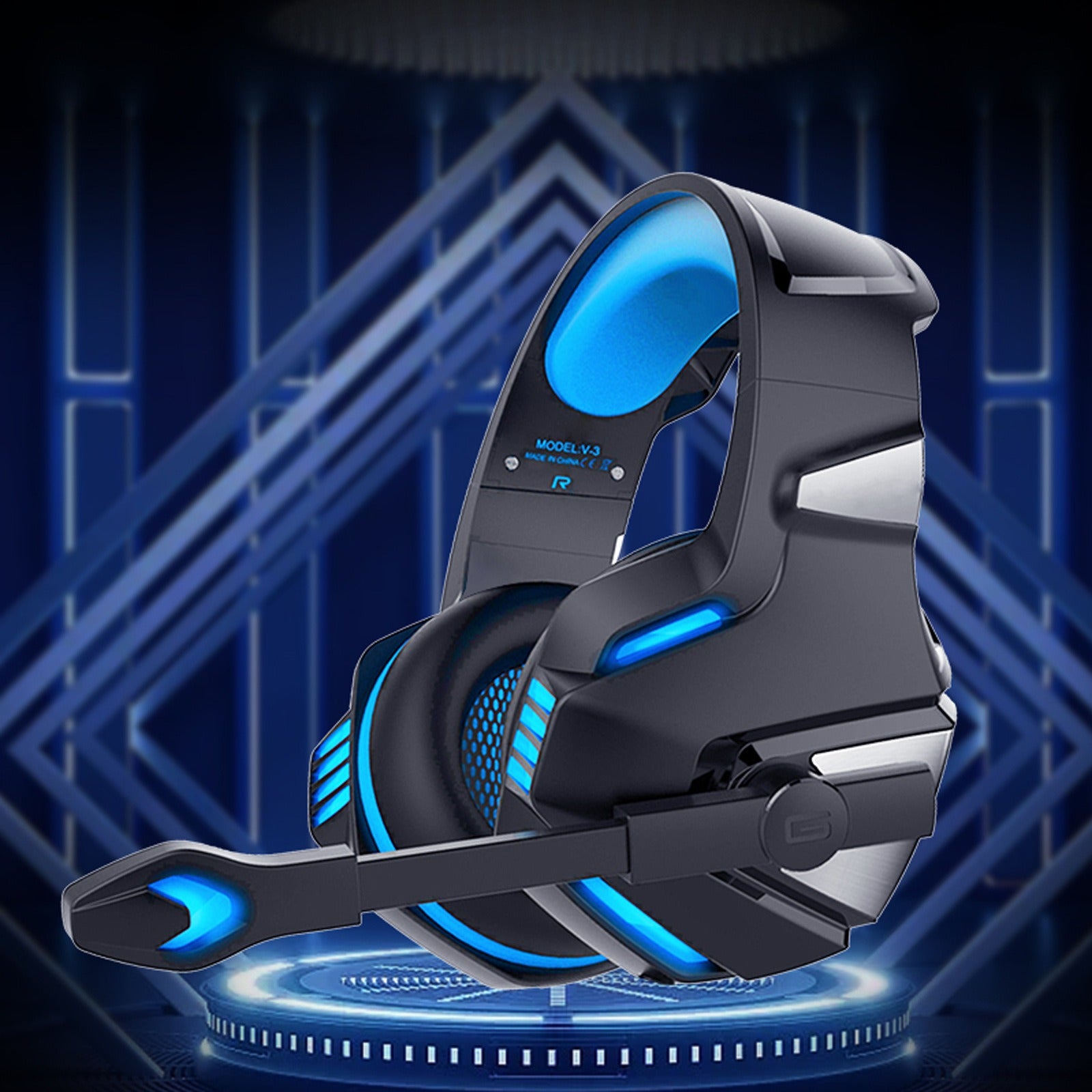 Head mounted gaming headphones RGB headphones wired headphones mobile phones computers subwoofers by eprolo