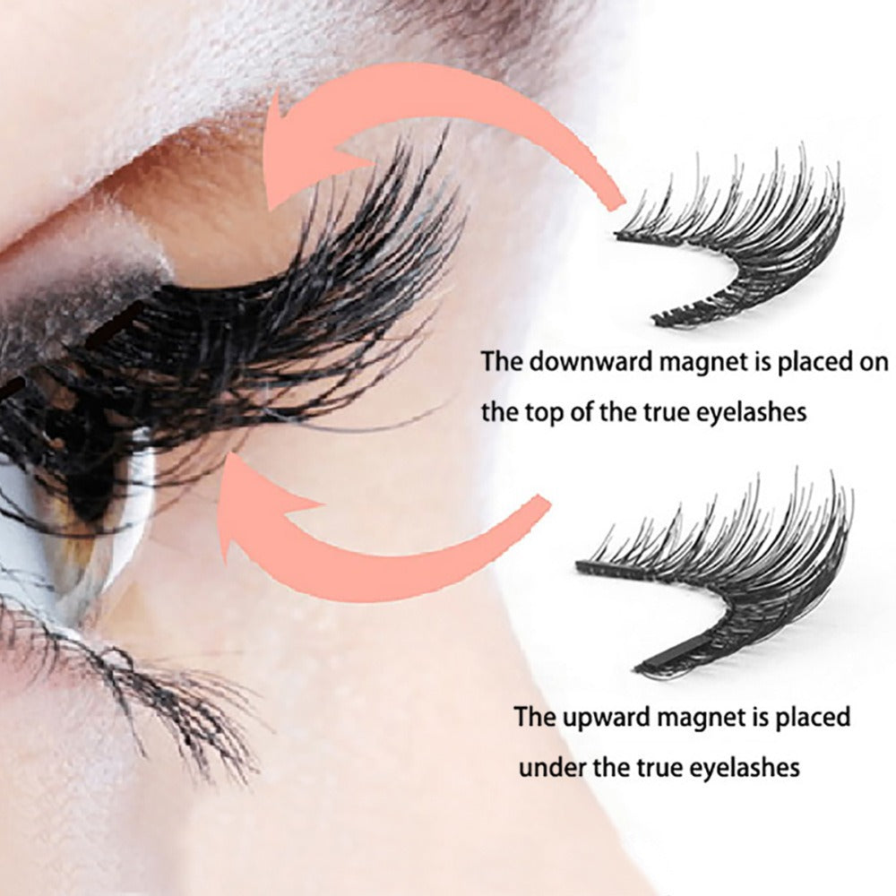 Five magnetic adhesive free magnetic eyelash clamp set for European and American thick magnetic eyelashes by eprolo
