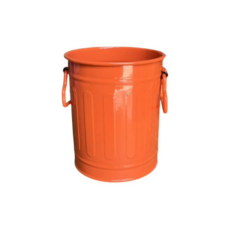 Cylindrical wrought iron pen holder DIY creative desktop storage bucket multifunctional stationery pen holder by eprolo