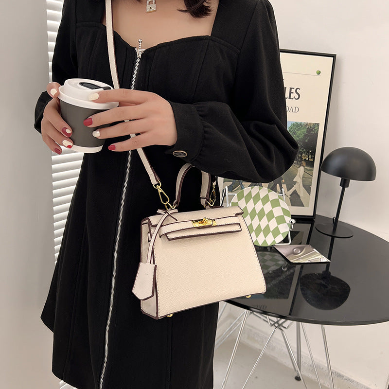 Size Solid Color PU Kelly Bag Candy Color Handbag Cross Shoulder Fashion Model Bag by eprolo