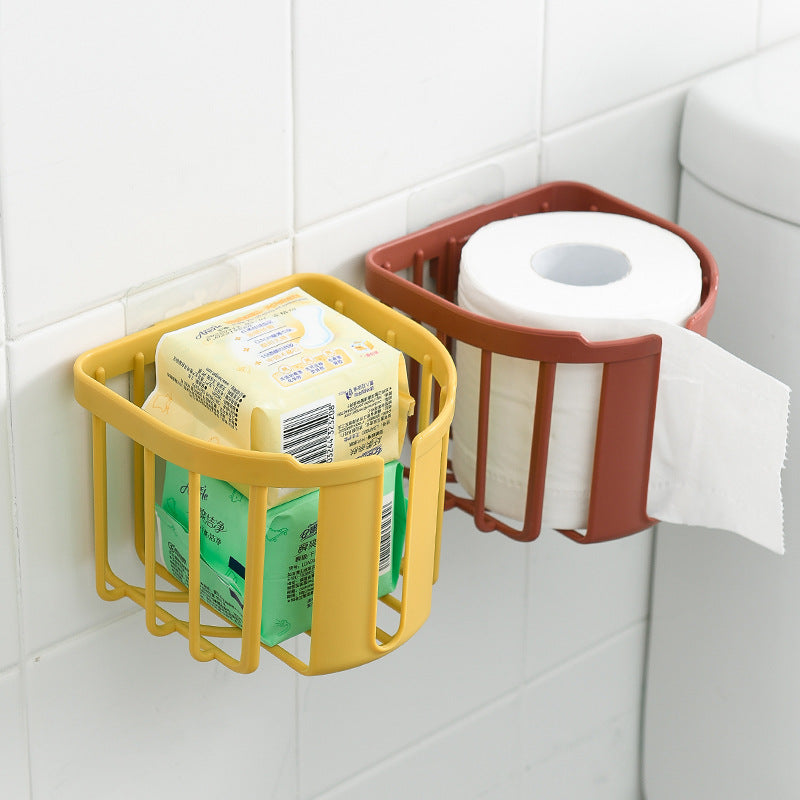 Punch-Free Toilet Rack Toilet Tissue Box Toilet Paper Household Toilet Paper Holder Roll Paper Roll Toilet Paper Roll Holder by eprolo