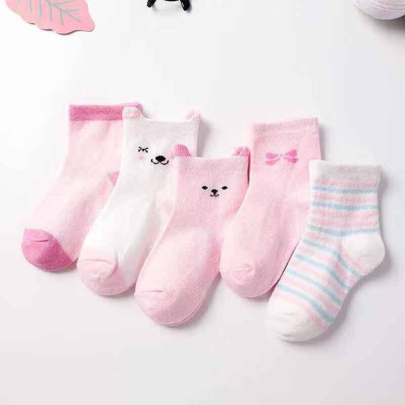 5 Pairs/lot Spring Autumn Cartoon Cat Animal Soft Cotton Knit Baby Socks Kids Boy Newborn Baby Girl Boys Socks For 0-6Yrs by eprolo