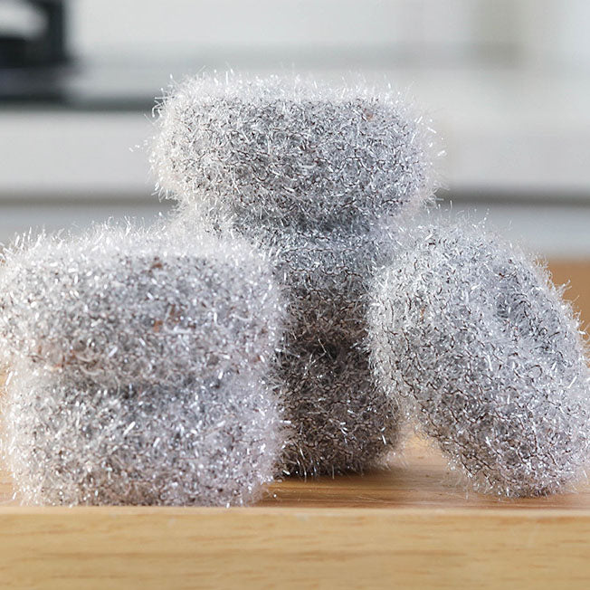 The New Kitchen Bear Pot Brush Acrylic Wire Decontamination Cleaning Ball Does Not Hurt Hand Washing Pot Washing Dishes Cartoon Cleaning Brush by eprolo