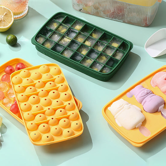 Ice Cube Mold Large Capacity Silicone Ice Tray Mold Ice Storage Ice Storage Box Household Food-Grade Ice Hockey Artifact by eprolo