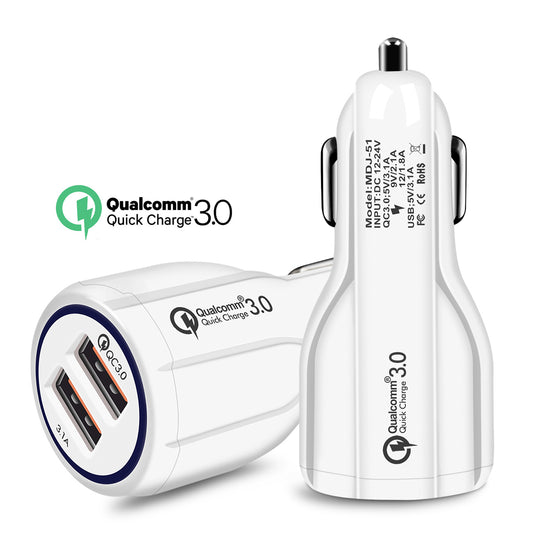 QC Quick Charge 3.0 Dual Car Charger Adapter Auto Mobile Phone Charger by eprolo