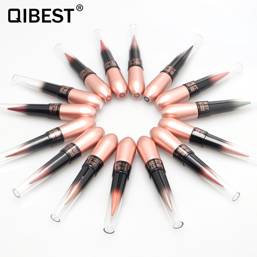 QIBEST Charm Dual-Purpose Pen Silky And Dynamic Eyeliner Soft Texture Eye Shadow Cream Eye Shadow Stick by eprolo
