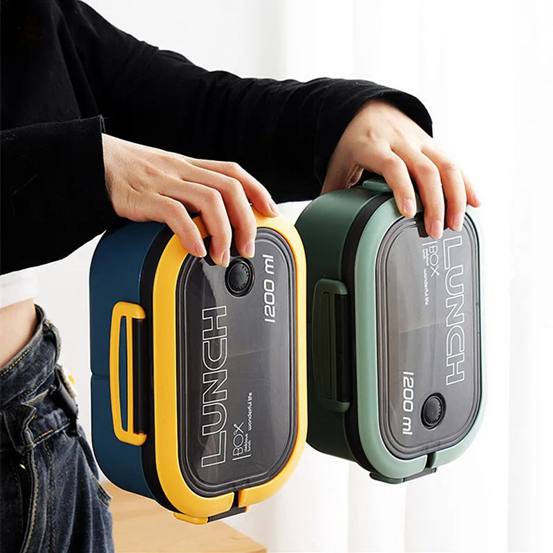 Lunch Box For Kids Compartments Microwae Bento Lunchbox Children Kid School Outdoor Camping Picnic Food Container Portable by eprolo