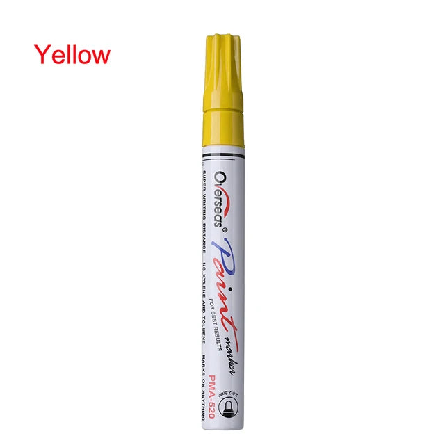 Colorful Waterproof Pen Car Tyre Tire Tread CD Metal Permanent Paint markers Graffiti Oily Marker Pen Car Styling by eprolo