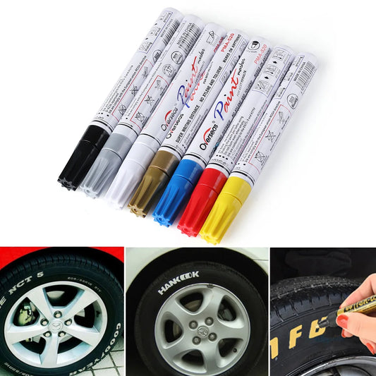 Colorful Waterproof Pen Car Tyre Tire Tread CD Metal Permanent Paint markers Graffiti Oily Marker Pen Car Styling by eprolo