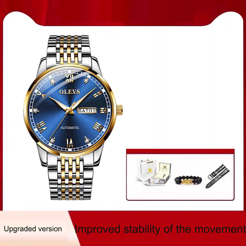 Men's Watch Men's Mechanical Watch Fully Automatic Simple Wind Waterproof Night Light Watch by eprolo