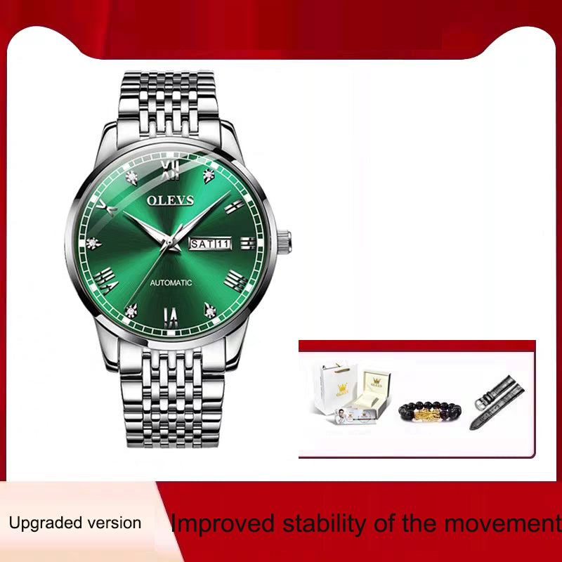 Men's Watch Men's Mechanical Watch Fully Automatic Simple Wind Waterproof Night Light Watch by eprolo