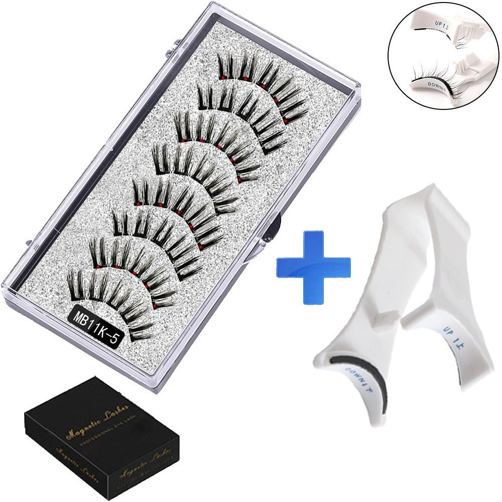 Five magnetic adhesive free magnetic eyelash clamp set for European and American thick magnetic eyelashes by eprolo