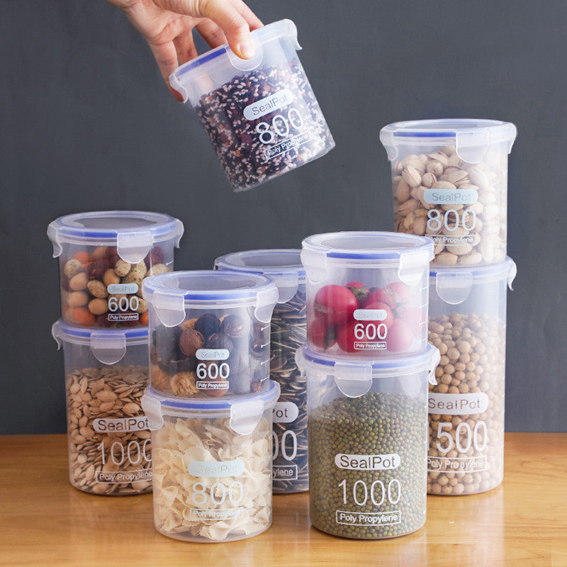 Food Storage Box Storage Jars Plastic Jars Kitchen Storage Jars Storage Jars Grains Sealed Jars by eprolo