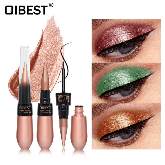 QIBEST Charm Dual-Purpose Pen Silky And Dynamic Eyeliner Soft Texture Eye Shadow Cream Eye Shadow Stick by eprolo