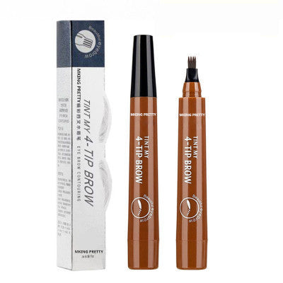 Four-Headed Bifurcated Eyebrow Pencil Simulation Wild Liquid Eyebrow Pencil Durable Waterproof Sweat-Proof And Easy To Color by eprolo