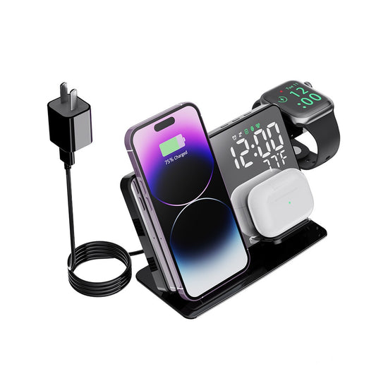 15W Four in One Wireless Charging Clock LED Digital Display Alarm Clock Temperature Display Wireless Charging by eprolo
