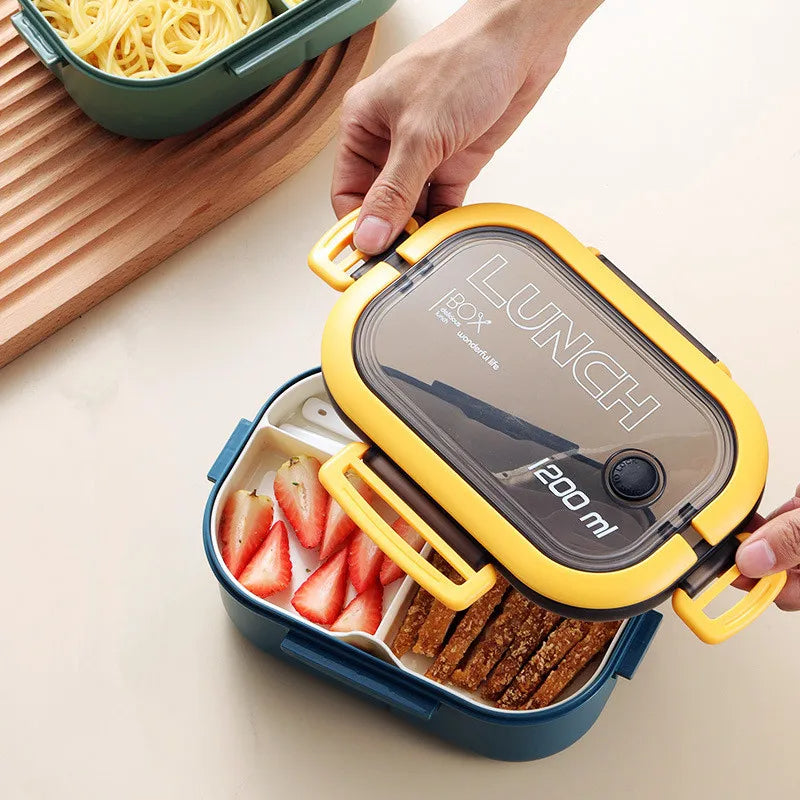 Lunch Box For Kids Compartments Microwae Bento Lunchbox Children Kid School Outdoor Camping Picnic Food Container Portable by eprolo