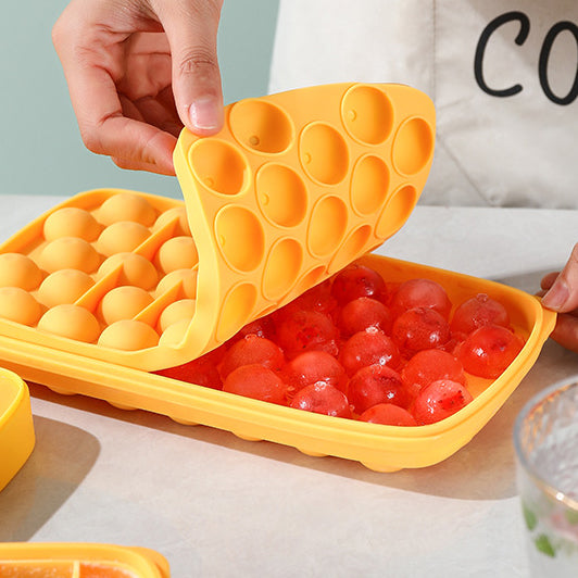 Ice Cube Mold Large Capacity Silicone Ice Tray Mold Ice Storage Ice Storage Box Household Food-Grade Ice Hockey Artifact by eprolo