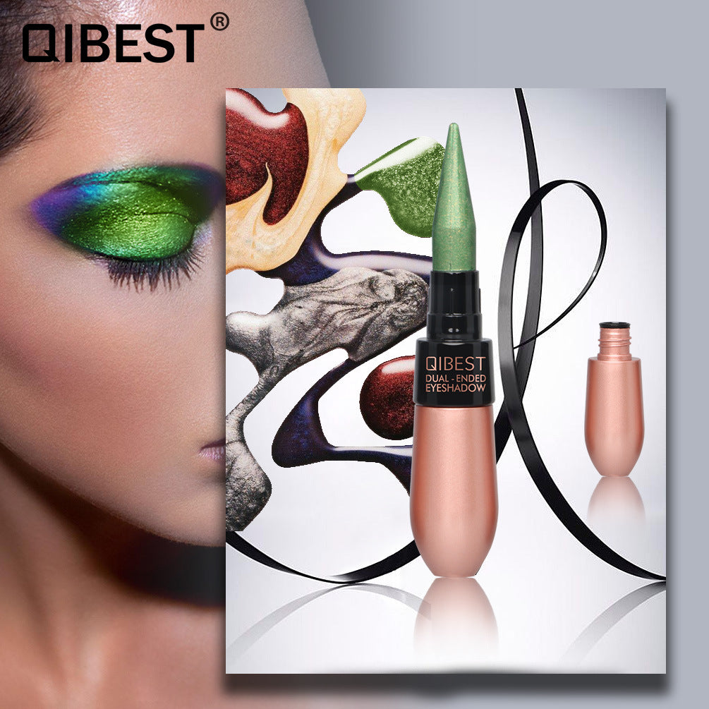 QIBEST Charm Dual-Purpose Pen Silky And Dynamic Eyeliner Soft Texture Eye Shadow Cream Eye Shadow Stick by eprolo