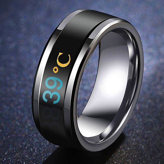 Temperature Ring Titanium Steel Mood Emotion Feeling Intelligent Temperature Sensitive Rings for Women Men Waterproof Jewelry by eprolo