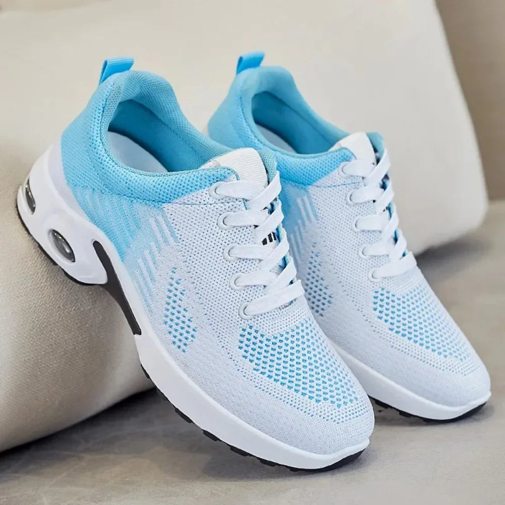 New Running Shoes Ladies Breathable Sneakers Summer Light Mesh Air Cushion Women's Sports Shoes Outdoor Lace Up Training Shoes by eprolo