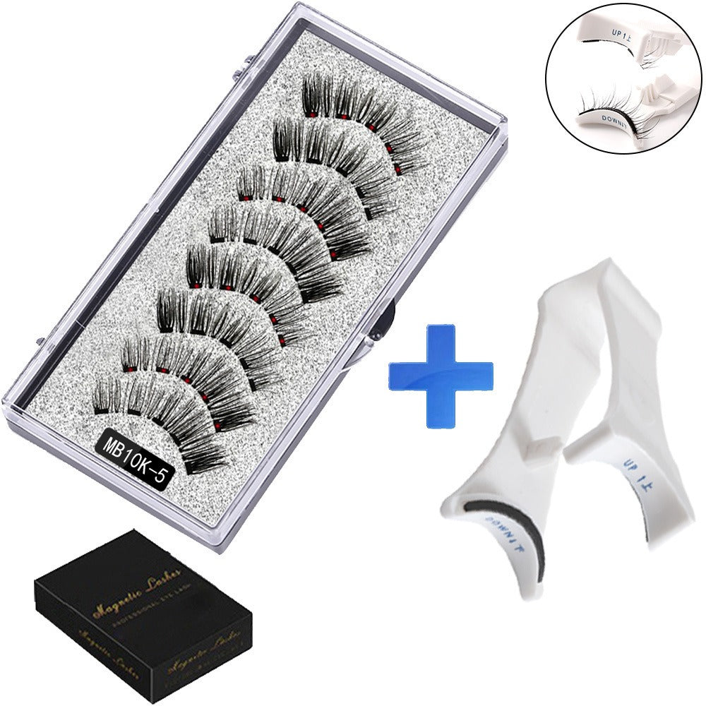 Five magnetic adhesive free magnetic eyelash clamp set for European and American thick magnetic eyelashes by eprolo