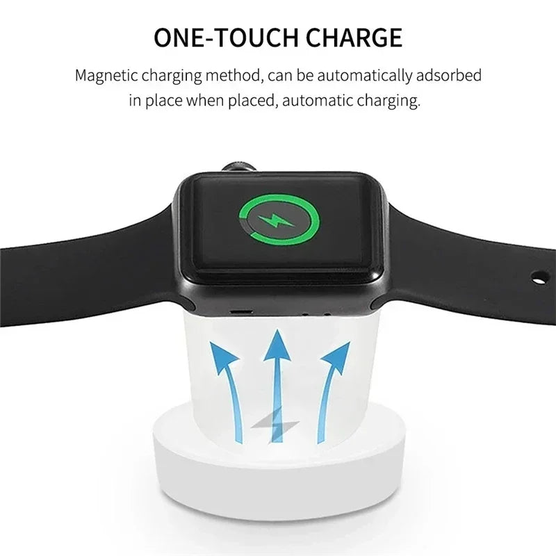 Mobile watch compatible with Apple iWatch four in one wireless charging cable digital wireless charger round four in one by eprolo