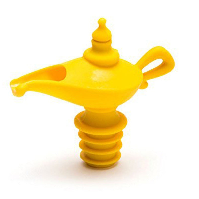 Creative silicone Aladdin lamp wine pouring device kitchen oil pouring nozzle leak proof sealing plug spiral type wine by eprolo