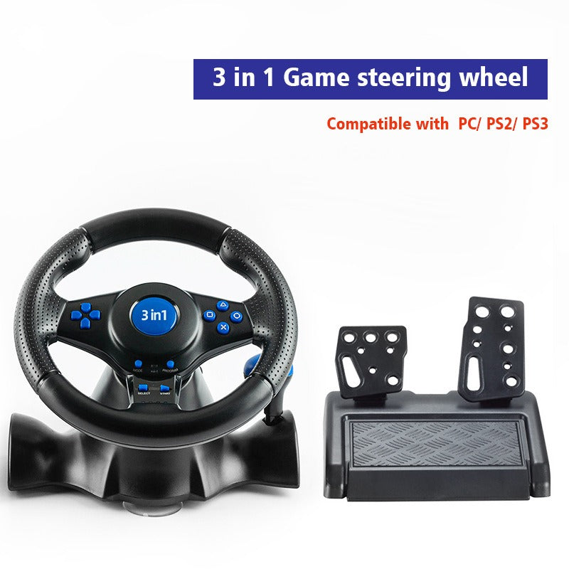 Suitable for Switch/Xbox One/360/PS4/PS2/PS3/PC racing games 7-in-1 steering wheel by eprolo