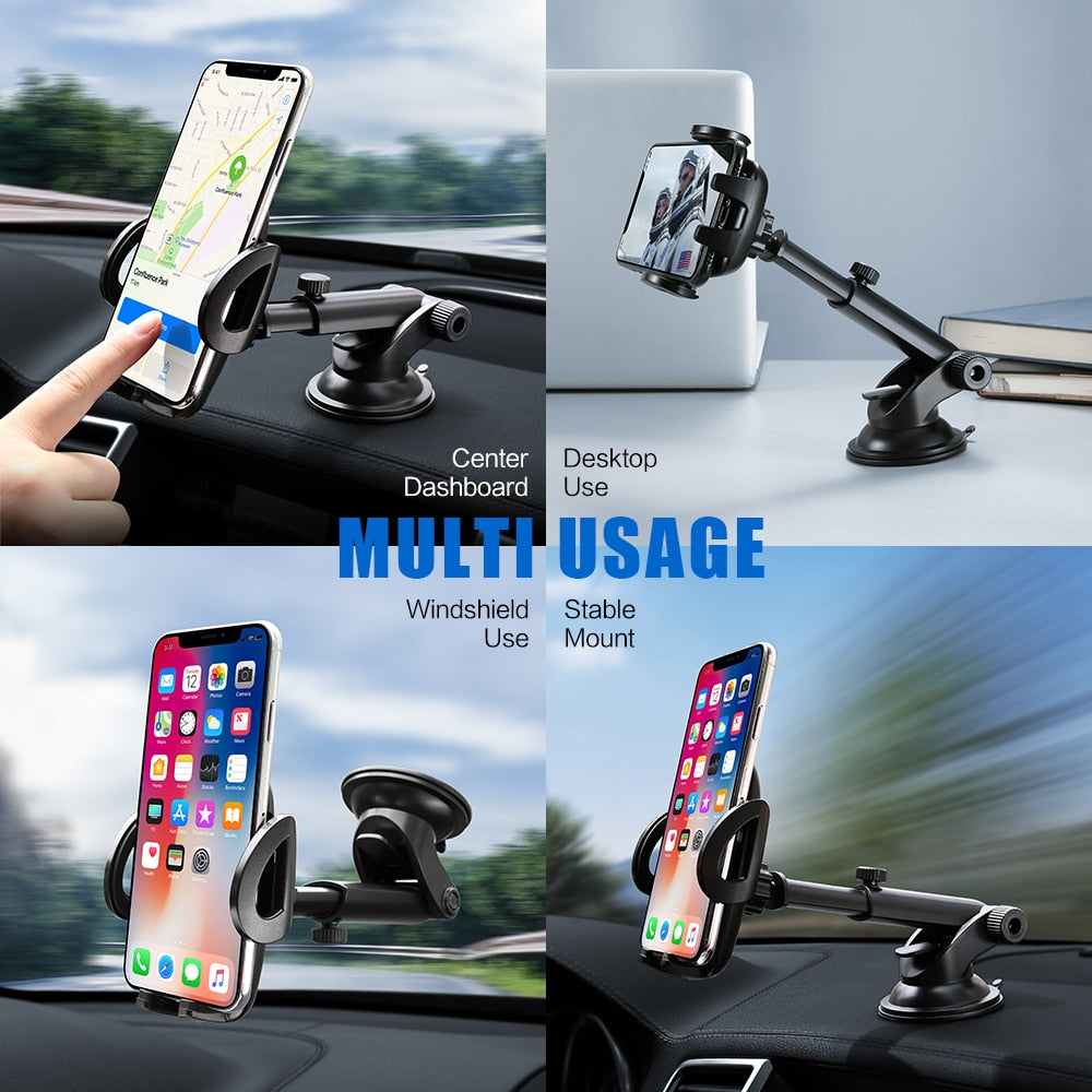 FLOVEME Car Phone Holder For iPhone XS MAX XR X Xiaomi 360 Rotate Dashboard Windshield Car Mount Mobile Holder For Phone Stand by eprolo