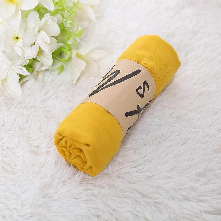 Luxury Brand Women Scarf Cotton Hijab Scarf Pashmina Lady Shawls And Wraps Head Scarves Neck Bandana Men Scarf/Black Scarves by My Store