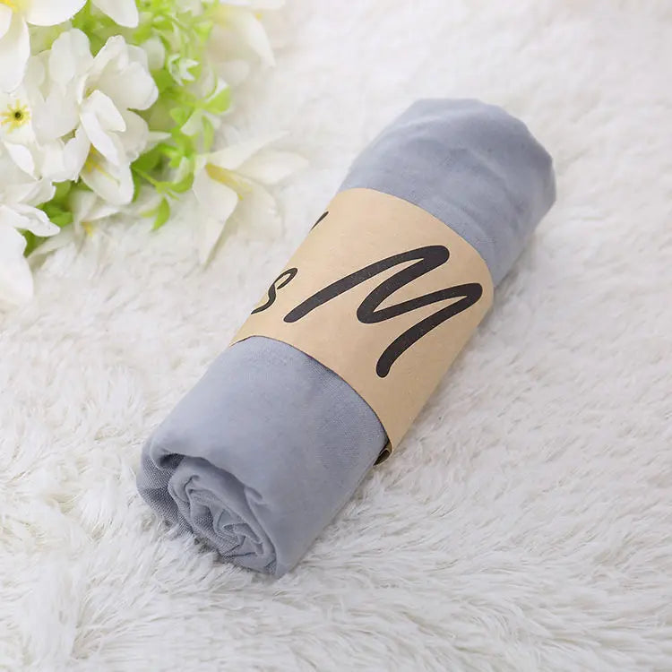 Luxury Brand Women Scarf Cotton Hijab Scarf Pashmina Lady Shawls And Wraps Head Scarves Neck Bandana Men Scarf/Black Scarves by My Store