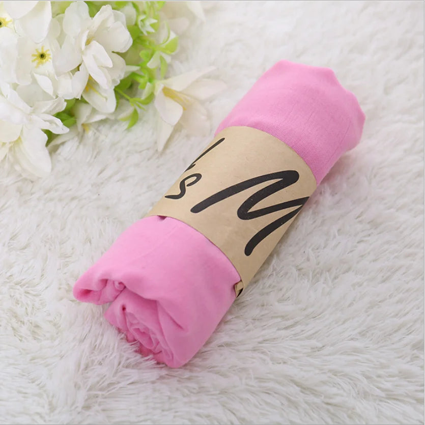 Luxury Brand Women Scarf Cotton Hijab Scarf Pashmina Lady Shawls And Wraps Head Scarves Neck Bandana Men Scarf/Black Scarves by My Store