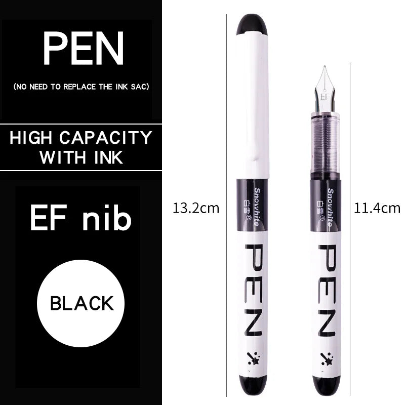 0.38/0.5mm Fountain Pen Writing Large Ink Officeschool Supplies 8 Colors Stationery Set Kawaii Gift Fashion EF F Nib 03967 by My Store