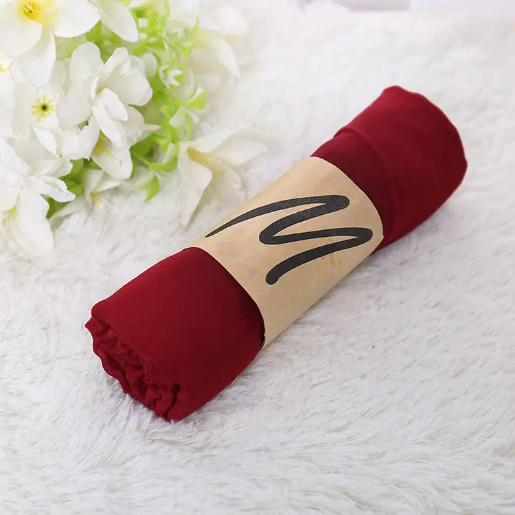 Luxury Brand Women Scarf Cotton Hijab Scarf Pashmina Lady Shawls And Wraps Head Scarves Neck Bandana Men Scarf/Black Scarves by My Store