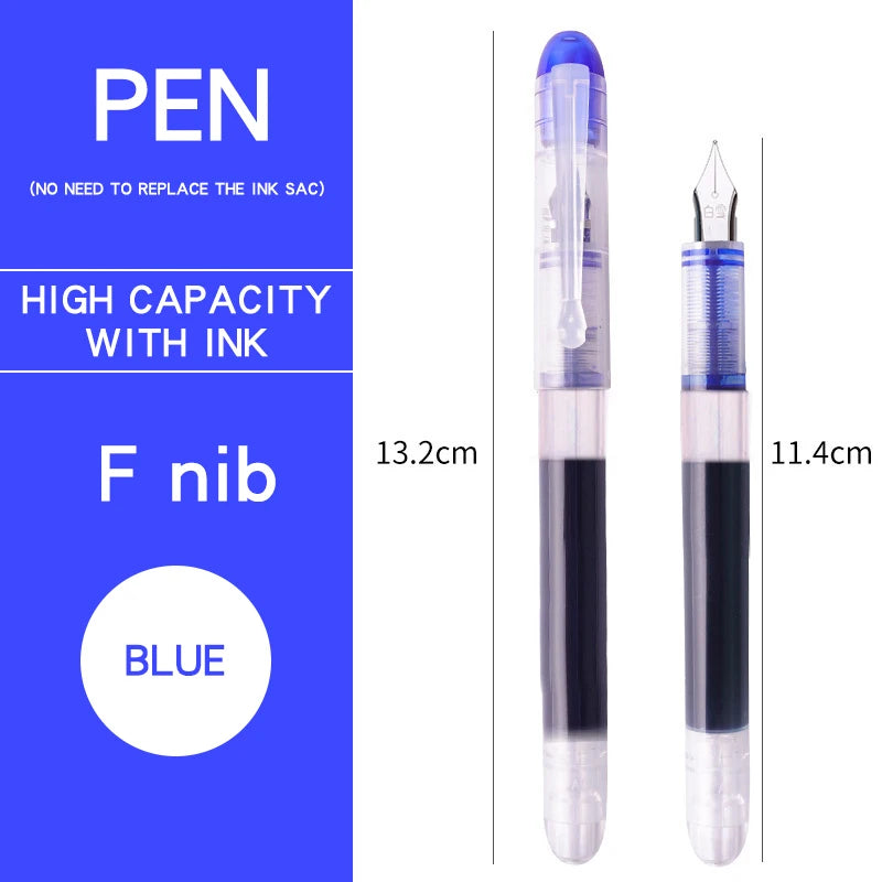 0.38/0.5mm Fountain Pen Writing Large Ink Officeschool Supplies 8 Colors Stationery Set Kawaii Gift Fashion EF F Nib 03967 by My Store
