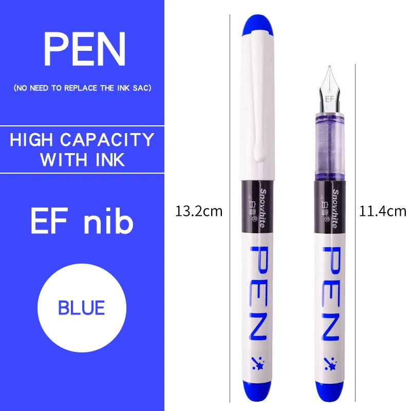 0.38/0.5mm Fountain Pen Writing Large Ink Officeschool Supplies 8 Colors Stationery Set Kawaii Gift Fashion EF F Nib 03967 by My Store