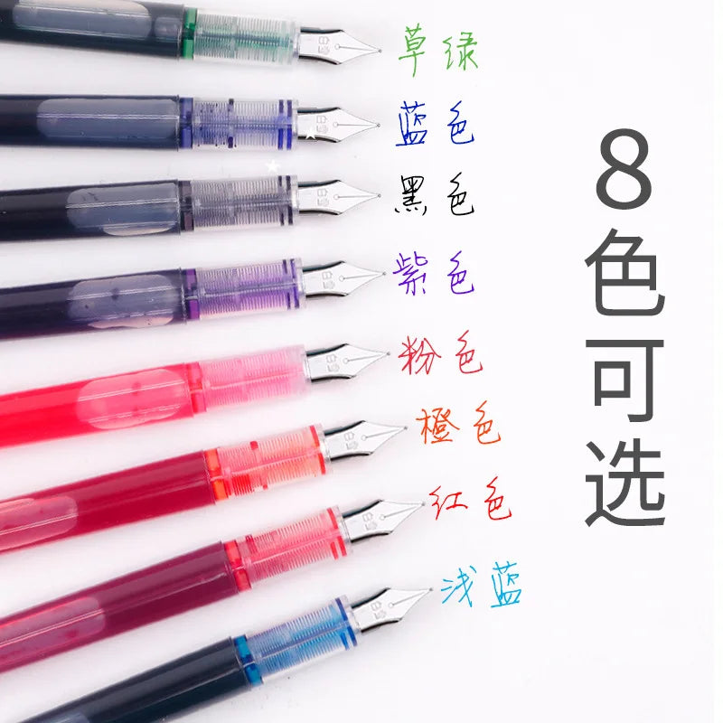 0.38/0.5mm Fountain Pen Writing Large Ink Officeschool Supplies 8 Colors Stationery Set Kawaii Gift Fashion EF F Nib 03967 by My Store