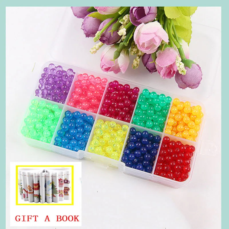 24 colors Refill Beads puzzle Crystal DIY water spray beads set ball games 3D handmade magic toys for children by eprolo