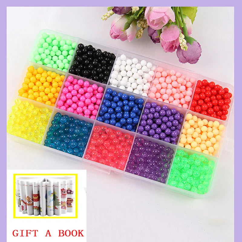 24 colors Refill Beads puzzle Crystal DIY water spray beads set ball games 3D handmade magic toys for children by eprolo